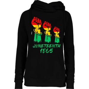 Juneteenth Is My Independence Day Black  Pride Womens Funnel Neck Pullover Hood