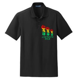 Juneteenth Is My Independence Day Black  Pride Dry Zone Grid Polo