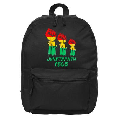 Juneteenth Is My Independence Day Black  Pride 16 in Basic Backpack