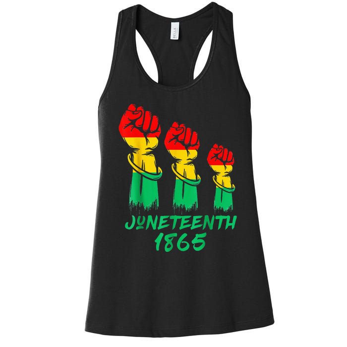 Juneteenth Is My Independence Day Black  Pride Women's Racerback Tank