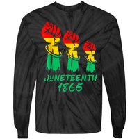 Juneteenth Is My Independence Day Black  Pride Tie-Dye Long Sleeve Shirt