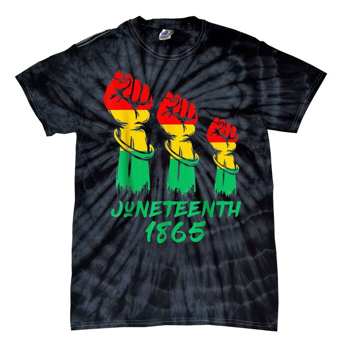 Juneteenth Is My Independence Day Black  Pride Tie-Dye T-Shirt