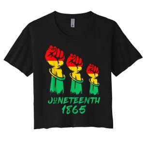 Juneteenth Is My Independence Day Black  Pride Women's Crop Top Tee