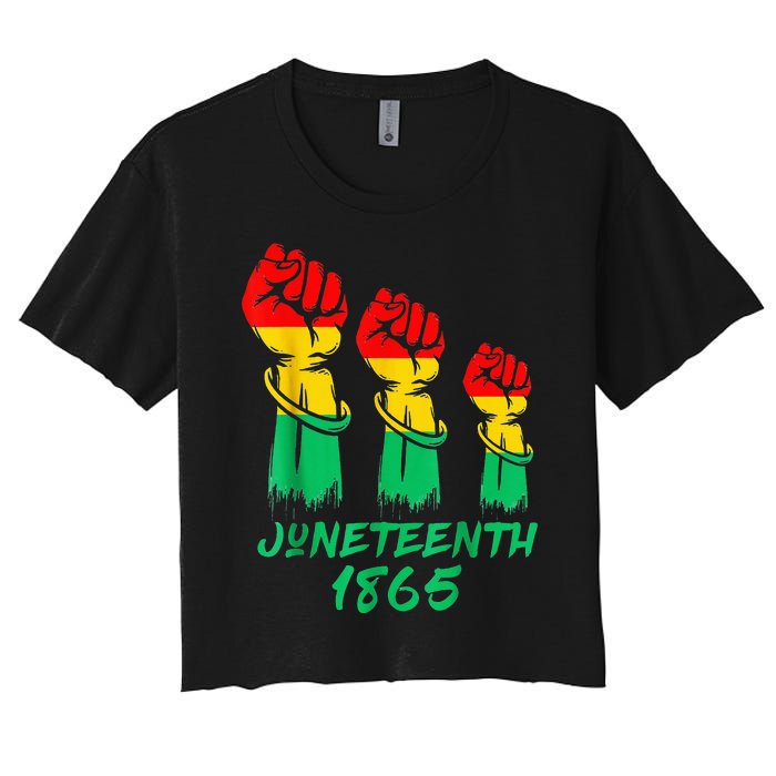 Juneteenth Is My Independence Day Black  Pride Women's Crop Top Tee