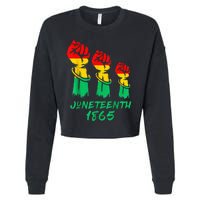 Juneteenth Is My Independence Day Black  Pride Cropped Pullover Crew