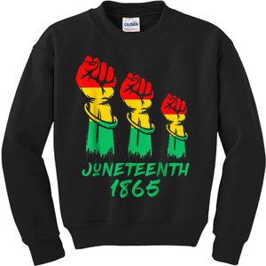 Juneteenth Is My Independence Day Black  Pride Kids Sweatshirt