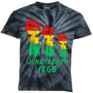 Juneteenth Is My Independence Day Black  Pride Kids Tie-Dye T-Shirt