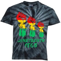 Juneteenth Is My Independence Day Black  Pride Kids Tie-Dye T-Shirt