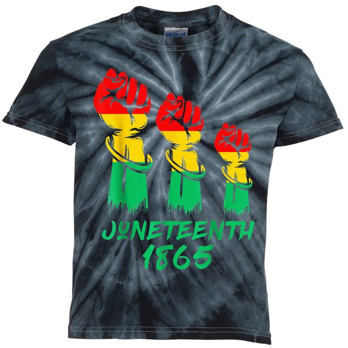 Juneteenth Is My Independence Day Black  Pride Kids Tie-Dye T-Shirt