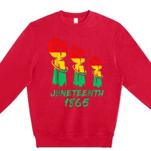 Juneteenth Is My Independence Day Black  Pride Premium Crewneck Sweatshirt