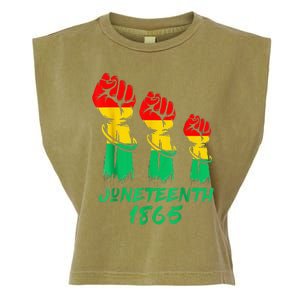 Juneteenth Is My Independence Day Black  Pride Garment-Dyed Women's Muscle Tee