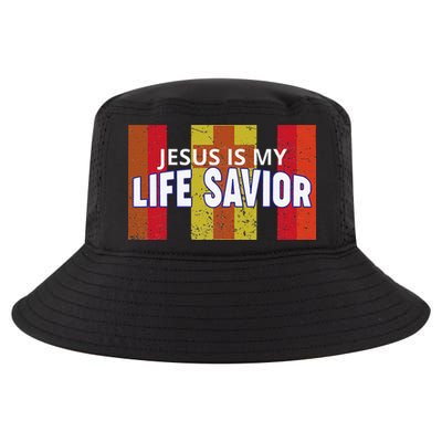 Jesus Is My Life Savior Green Cool Comfort Performance Bucket Hat