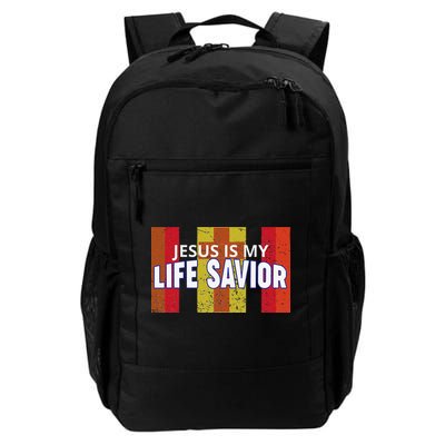Jesus Is My Life Savior Green Backpack