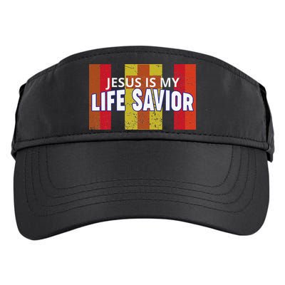 Jesus Is My Life Savior Green Adult Drive Performance Visor