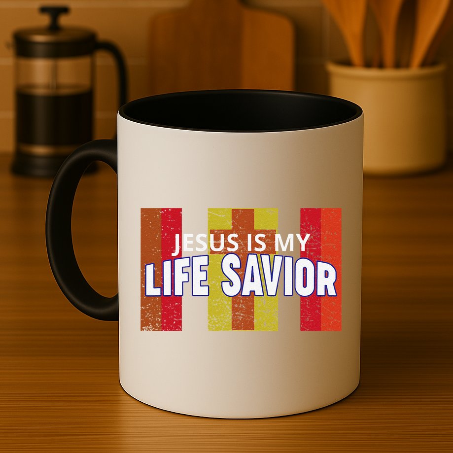 Jesus Is My Life Savior Green Mug
