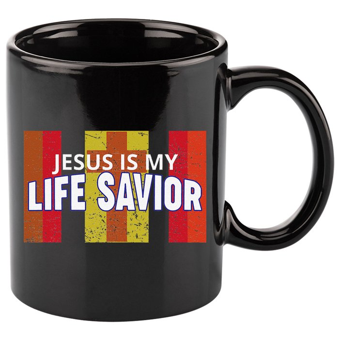 Jesus Is My Life Savior Green 11oz C Handle Ceramic Mug