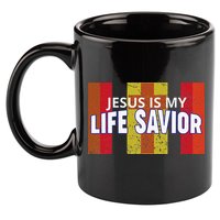 Jesus Is My Life Savior Green 11oz C Handle Ceramic Mug