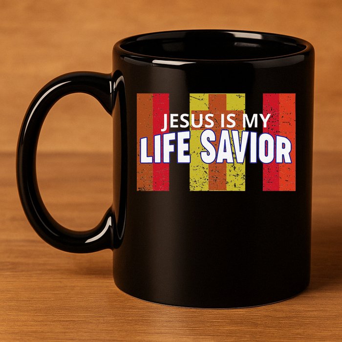 Jesus Is My Life Savior Green 11oz C Handle Ceramic Mug
