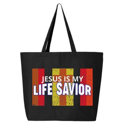 Jesus Is My Life Savior Green 25L Jumbo Tote