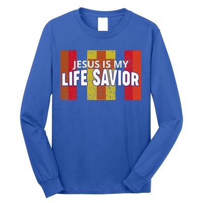 Jesus Is My Life Savior Green Long Sleeve Shirt