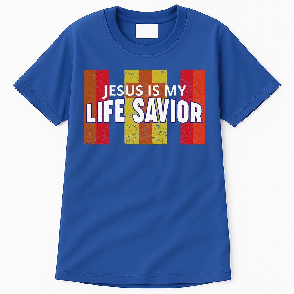 Jesus Is My Life Savior Green Tall T-Shirt
