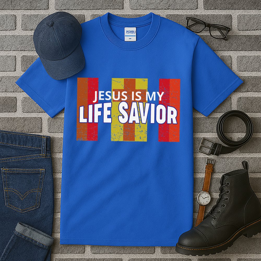 Jesus Is My Life Savior Green Tall T-Shirt
