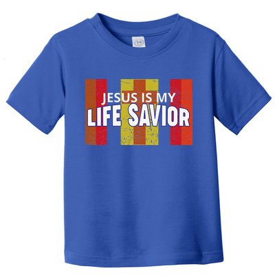 Jesus Is My Life Savior Green Toddler T-Shirt