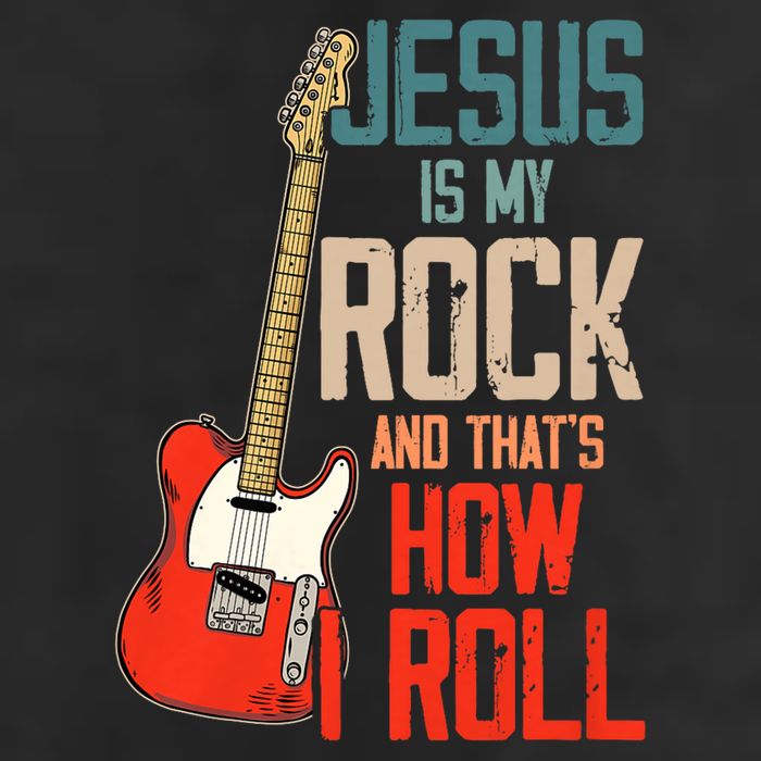 Jesus Is My Rock And That Is How I Roll Christian 7 Panel Mesh Trucker Snapback Hat