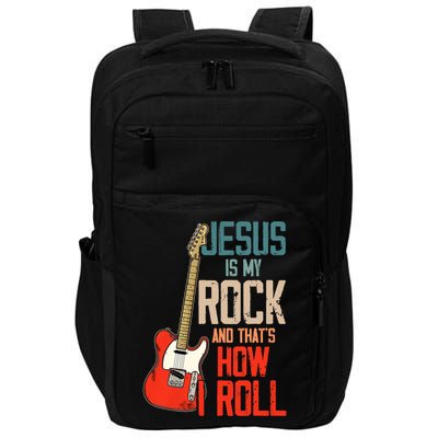Jesus Is My Rock And That Is How I Roll Christian Impact Tech Backpack