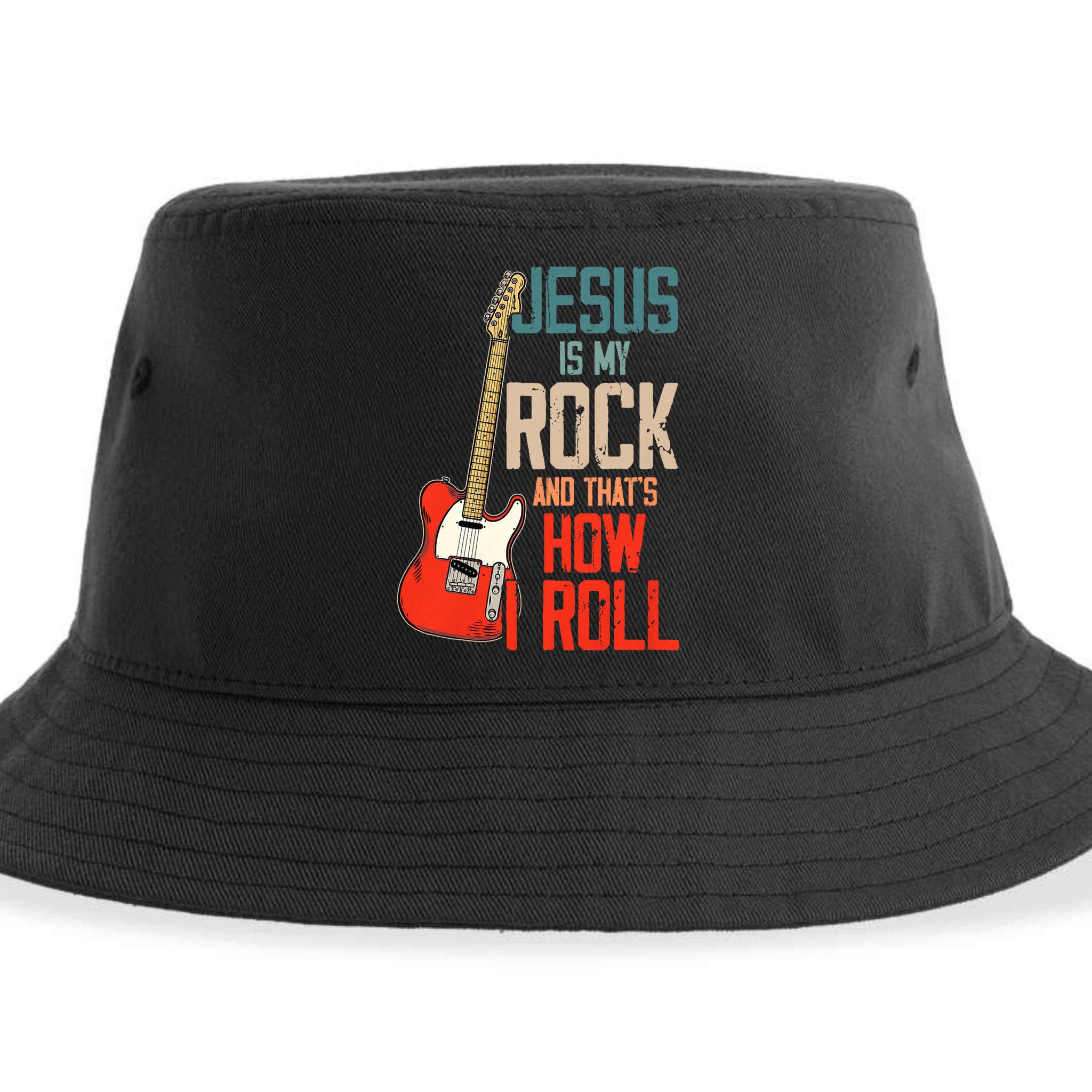 Jesus Is My Rock And That Is How I Roll Christian Sustainable Bucket Hat