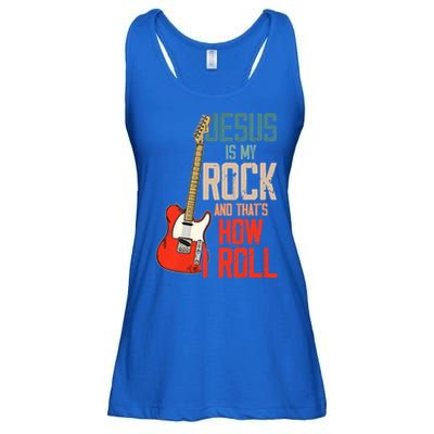 Jesus Is My Rock And That Is How I Roll Christian Ladies Essential Flowy Tank