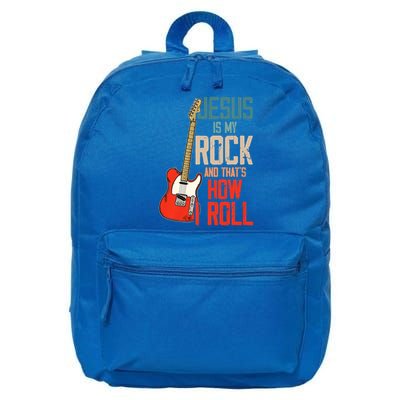 Jesus Is My Rock And That Is How I Roll Christian 16 in Basic Backpack