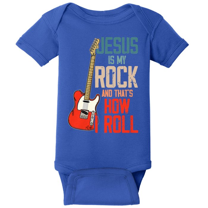 Jesus Is My Rock And That Is How I Roll Christian Baby Bodysuit