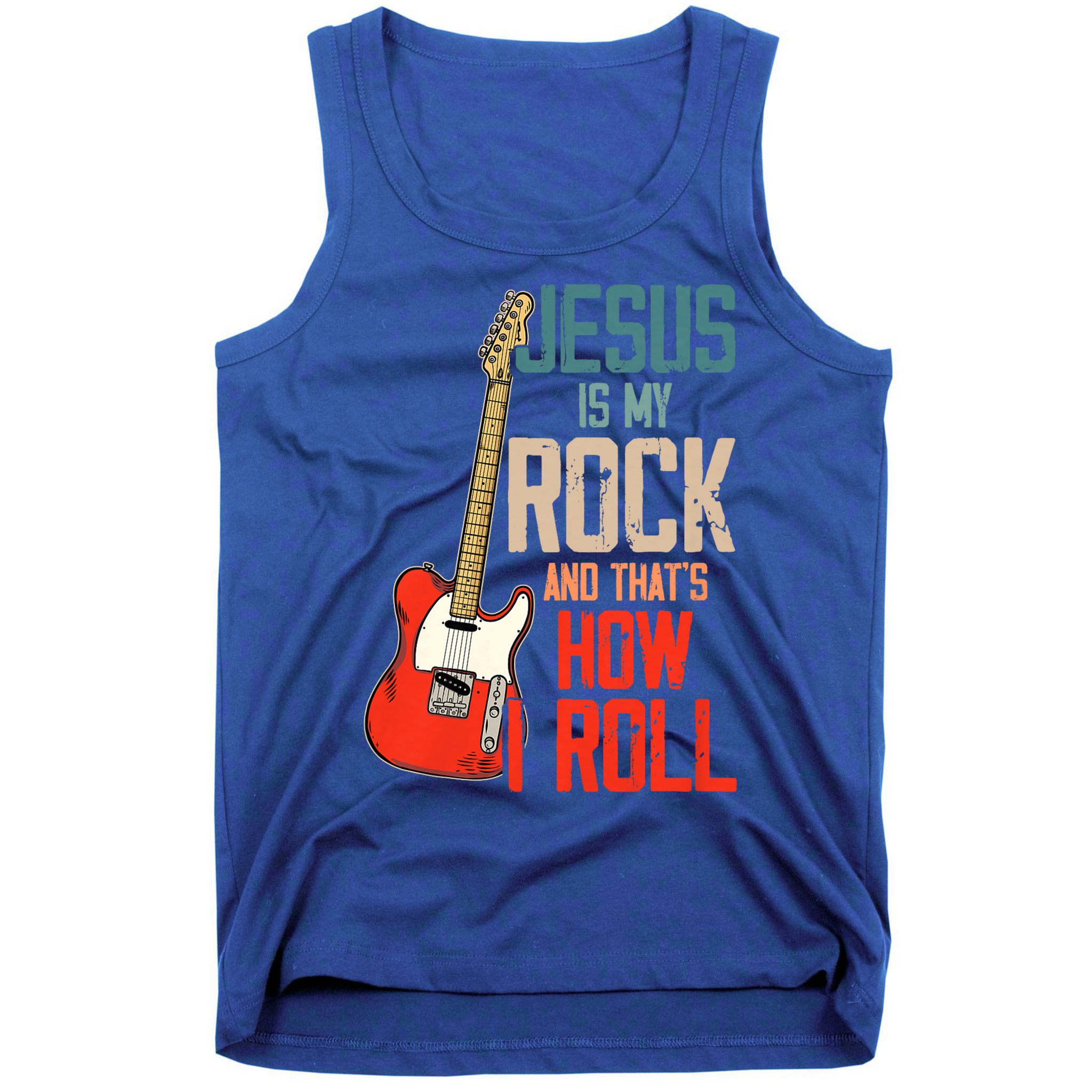 Jesus Is My Rock And That Is How I Roll Christian Tank Top
