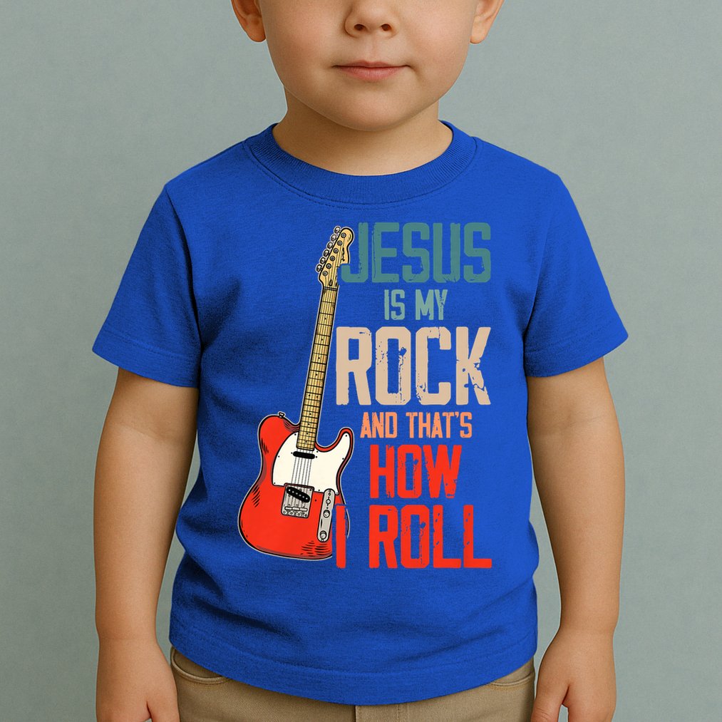 Jesus Is My Rock And That Is How I Roll Christian Toddler T-Shirt