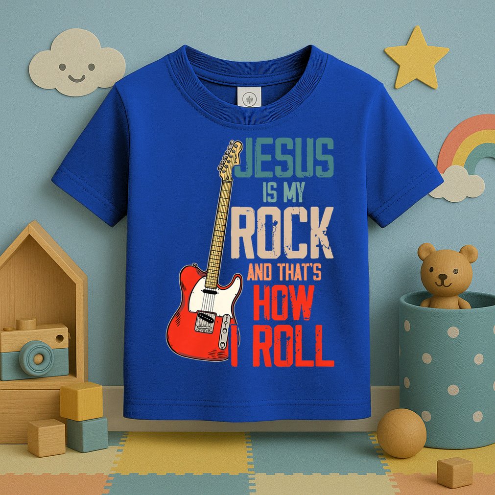 Jesus Is My Rock And That Is How I Roll Christian Toddler T-Shirt