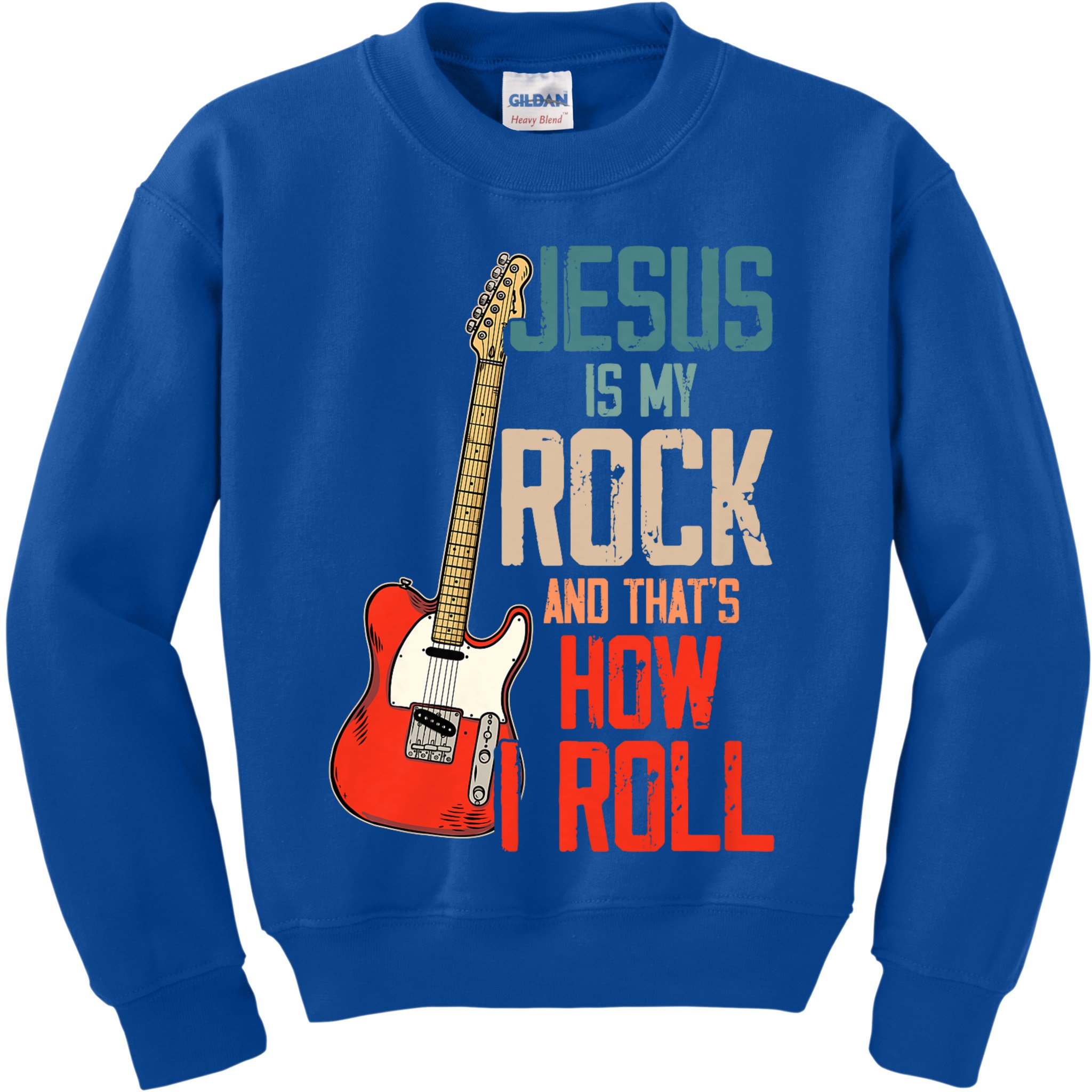 Jesus Is My Rock And That Is How I Roll Christian Kids Sweatshirt