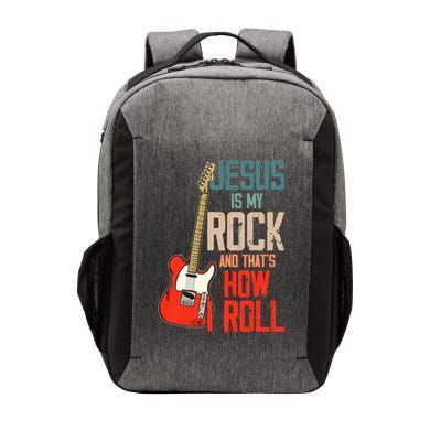 Jesus Is My Rock And That Is How I Roll Christian Vector Backpack