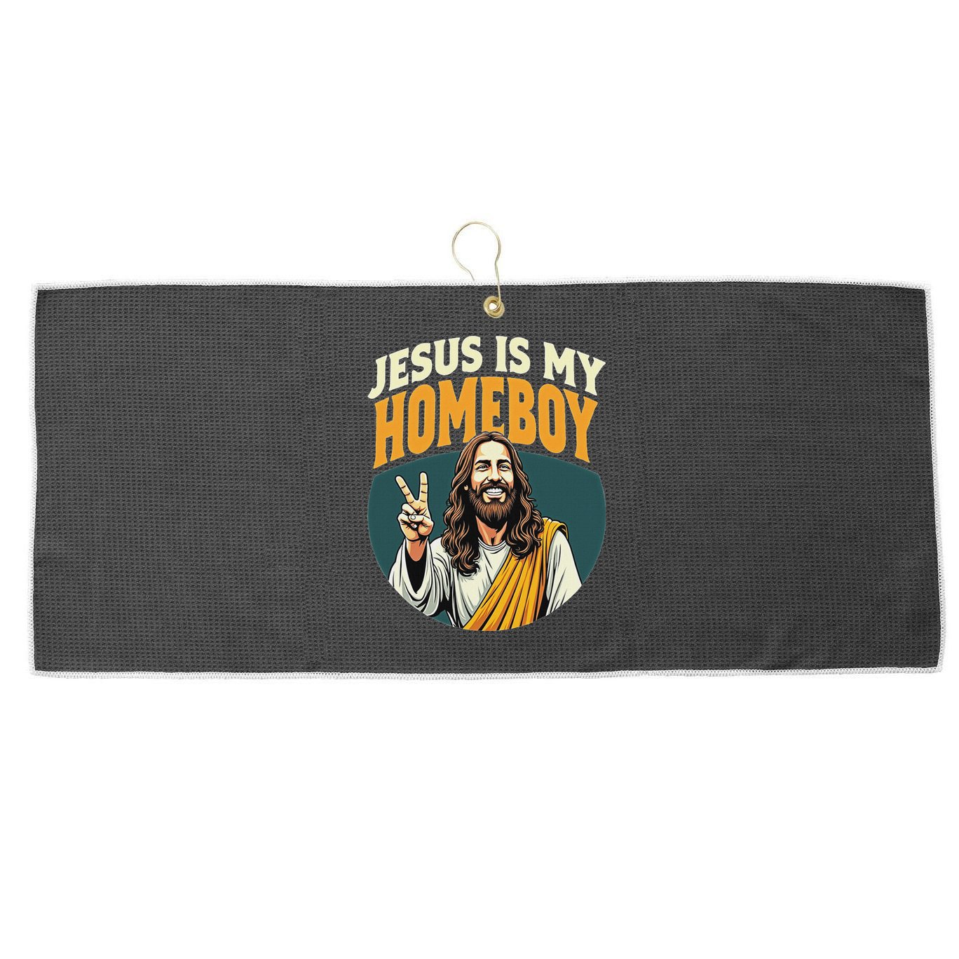 Jesus Is My Homeboy Large Microfiber Waffle Golf Towel
