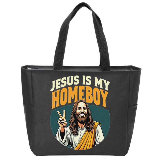 Jesus Is My Homeboy Zip Tote Bag
