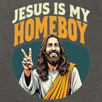 Jesus Is My Homeboy Cotton Canvas Backpack