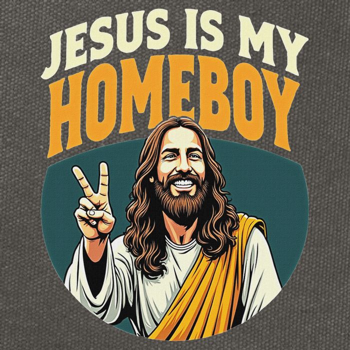 Jesus Is My Homeboy Cotton Canvas Backpack