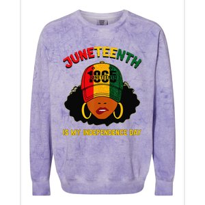 Juneteenth Is My Independence Day Black Melanin  Colorblast Crewneck Sweatshirt