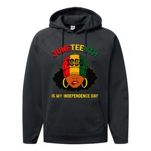 Juneteenth Is My Independence Day Black Melanin  Performance Fleece Hoodie