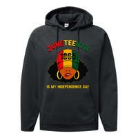 Juneteenth Is My Independence Day Black Melanin  Performance Fleece Hoodie