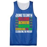 Junenth Is My Independence Day Believe Achieve Succeed Cool Gift Mesh Reversible Basketball Jersey Tank