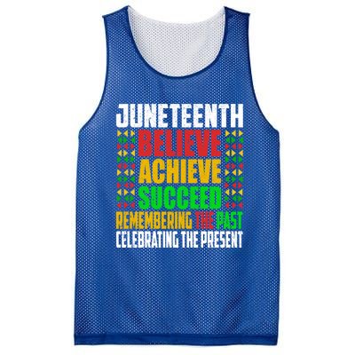 Junenth Is My Independence Day Believe Achieve Succeed Cool Gift Mesh Reversible Basketball Jersey Tank