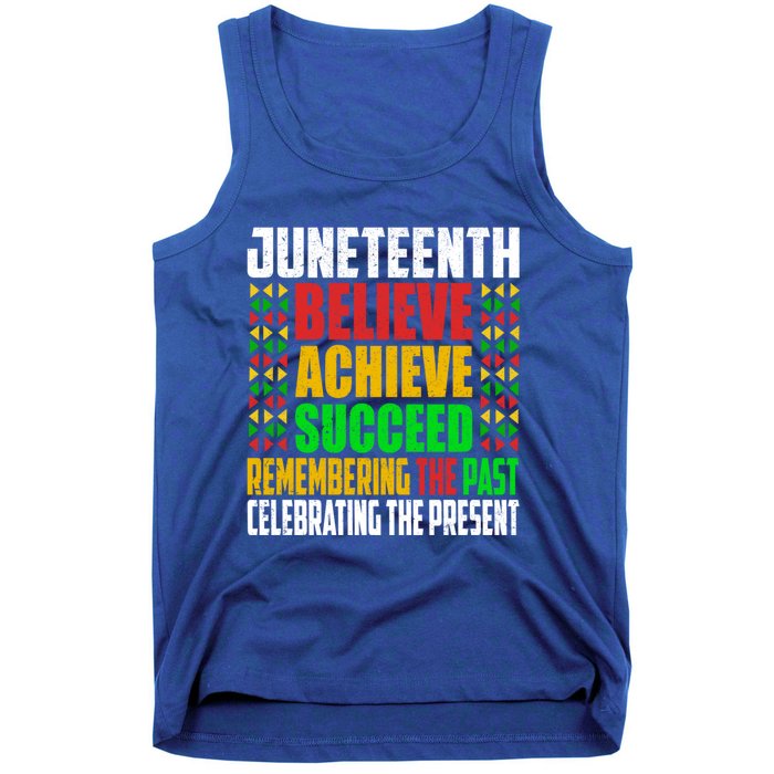 Junenth Is My Independence Day Believe Achieve Succeed Cool Gift Tank Top