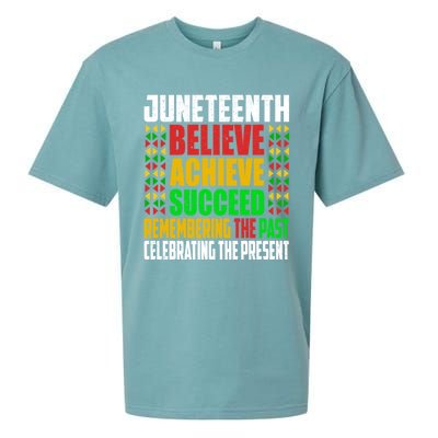 Junenth Is My Independence Day Believe Achieve Succeed Cool Gift Sueded Cloud Jersey T-Shirt