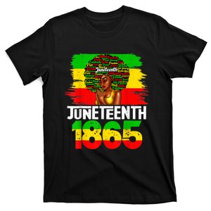 Juneteenth Is My Independence Day Afro Melanin Black Queen T-Shirt